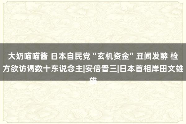 大奶喵喵酱 日本自民党“玄机资金”丑闻发酵 检方欲访谒数十东说念主|安倍晋三|日本首相岸田文雄