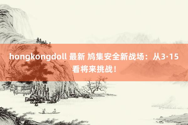 hongkongdoll 最新 鸠集安全新战场：从3·15看将来挑战！